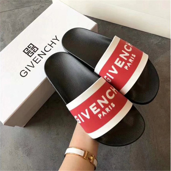 Designer Rubber slide sanda unisex slipper Gear bottoms GG Flip Flops women striped Beach causal slipper with Box US5-11