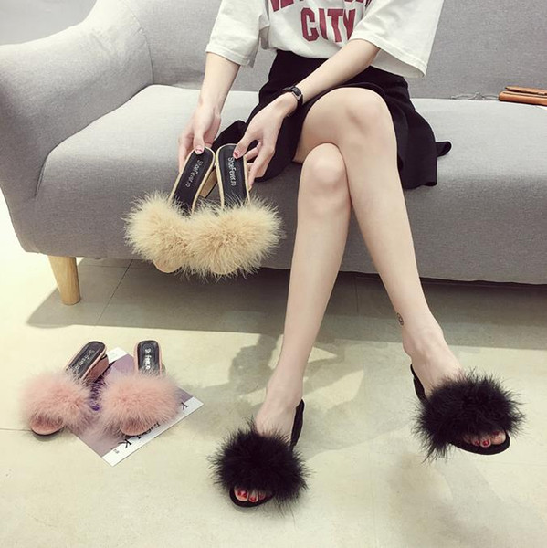 Coolsa New Luxury Women's Fox Fur Slippers Fluffy Real Hair Designer Flip Flops Ladies Cute Sandal Fashion Furry Woman Hot Shoes