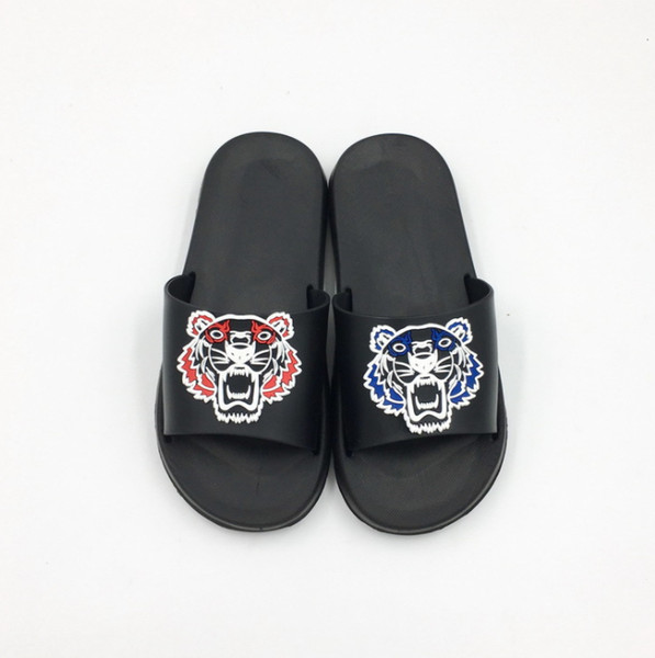 2018 new summer cool slippers new fashion Animal Prints sandals beach sandals couple indoor slippers size 36-40