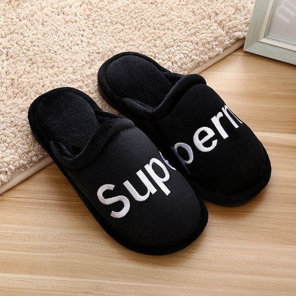 new arival winter indoor cotton slippers unisex breathable warm soft bottom fashion couple scuffs