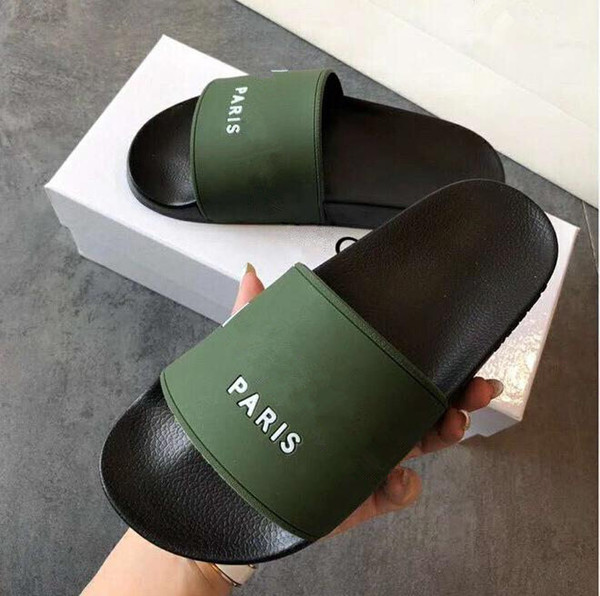 2019 Fashion sandals slippers for men women WITH ORIGINAL PARIS Hot Designer unisex beach men slipper BEST QUALITY RIVOLI 35-45