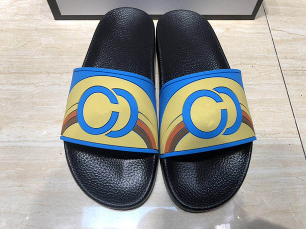 19ss Hot style the latest fashion Men Women Sandals Shoes Slide Summer Fashion Wide Flat Slippery Sandals men Slipper G sandals 3645