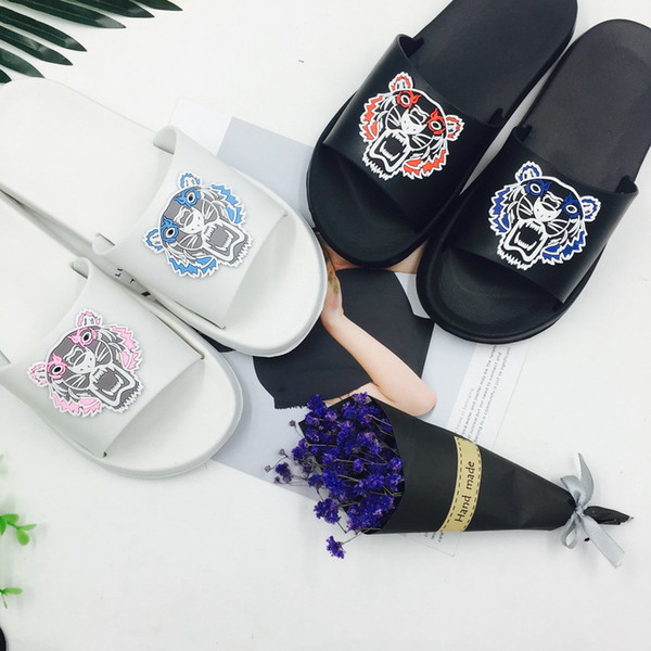 new summer cool slippers new fashion Animal Prints sandals beach sandals couple indoor slippers size 36-40