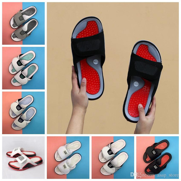 2018 New Arrival Hydro IV 11 Mens Easter Magic Hook & Loop Beach Slippers Mens Rubber Sandals 4s 11s Fashion Trainer Slippers