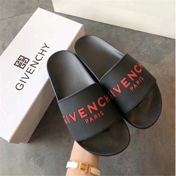 Designer Rubber slides sandals unisex slipper soft bottoms Jvenci Flip Flops women striped Beach causal slipper with Box US5-11