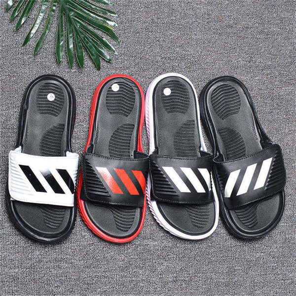 Brand New Men sports Slippers flat mules Sandals Slippers band Flexible Outsole Flip Flops Beach causal slipper with Box