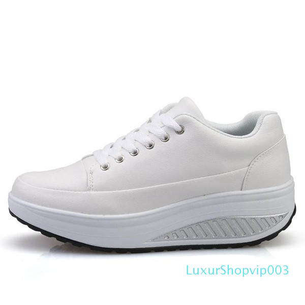 Hot Sale-Soft Microfiber Vamp Fitness Shoes White Lace-up Women Sneakers Lightweight Female Hot Basket