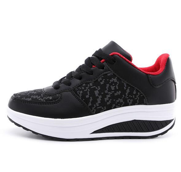 Hot Sale-mer new openwork rocking shoes female increase thick platform casual travel shoes breathable women's shoes 35-42 m124