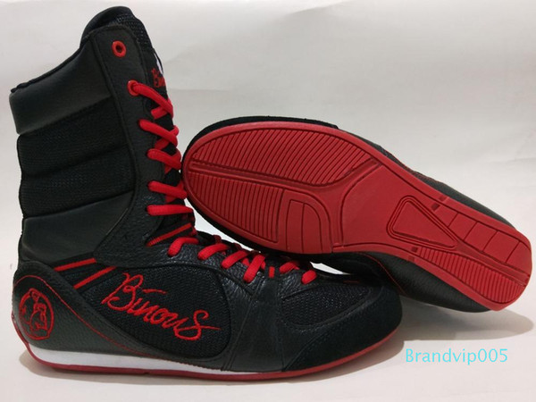 Hot Sale-new boxing shoes men's high top boxing shoes competition with a soft leather