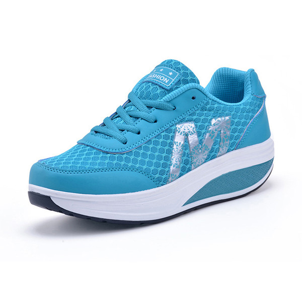 Hot Sale-Fitness Shoes Women's Sport for Women Swing Wedges platform mujer canvas trainers tenis feminino Toning Shoes