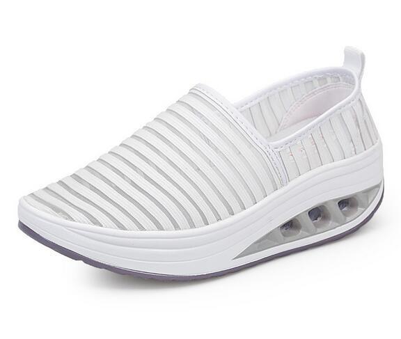 Hot Sale- New 2018 summer new openwork rocking shoes female increase thick platform casual travel shoes breathable women's shoes 35-42 m126