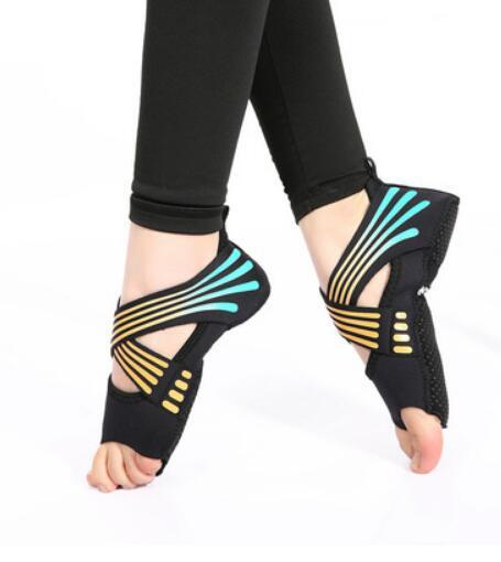 Bandage aerial yoga socks fashion skid prevention professional fitness five fingers adult exposed adult yoga shoes