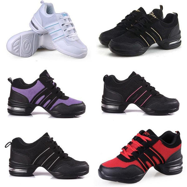 Hot Men Women Kid's Athletic Sneaker Comfy Modern Hip Hop Dance Sneakers Running Casual Square Jazz Shoes Large Size