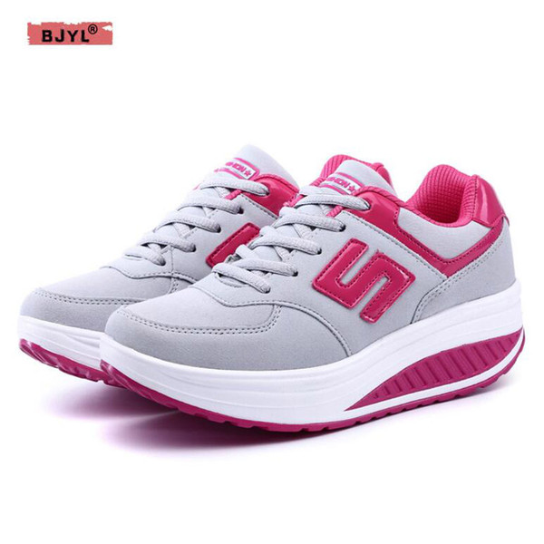 sneakers women Spring and autumn new women shoes leather breathable fashion women high shoes casual sports shoes High heel Big code 35-40