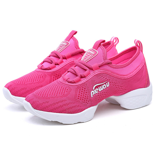 Women Jazz Fitness Shoes Female Sneakers Breathable Hip Hop Increase Height Soft Lightweight Vogue Shoes Mama Ladies Hot