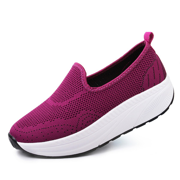 Women Flat Platform Shoes Slip On For Ladies Fitness Shoe Zapatos Mujer Comfortable Soft Wedge Sneakers Newest