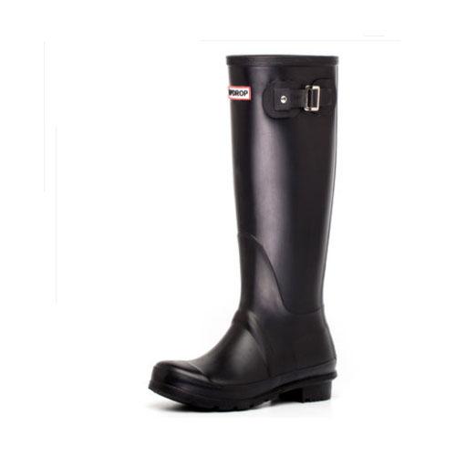 Women water shoes Rain boots fashion Knee-high tall rain boots England style waterproof welly boots Rubber rainboots water shoes rainshoes