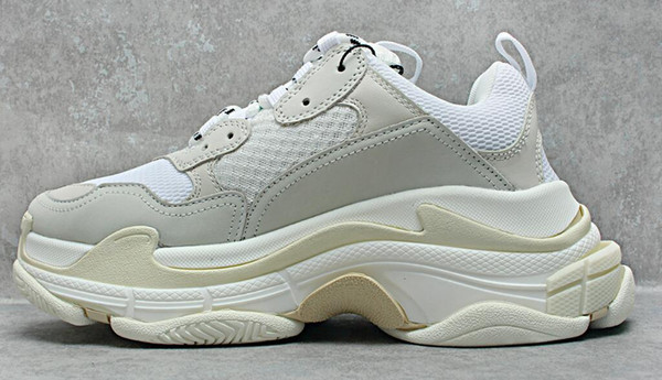 Hot Sale-New Triple S Running Shoe Paris Man Woman Sneaker High Quality Mixed Colors Thick Heel Grandpa Trainer Shoes size 35-45 01