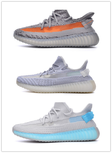 Men Desinger Shoes 2020 Women Trainers Sesame Blue Tint Semi Frozen Yellow Cream Zebra Bred Sports Sneakers 36-44