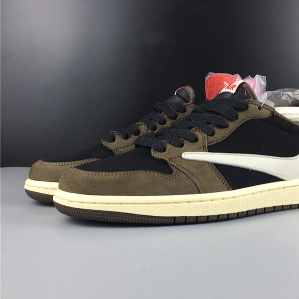 Travis Scott x Air 1 Low OG CQ4277-001 1s Women Men Basketball Sports Shoes Sneakers Suede Top Quality Trainers With Original Box