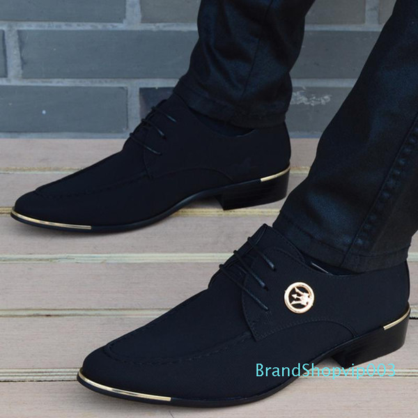 Hot Sale-New Style Cloth Oxford Shoes for Leather Office Men Flat Shoes Height Increasing