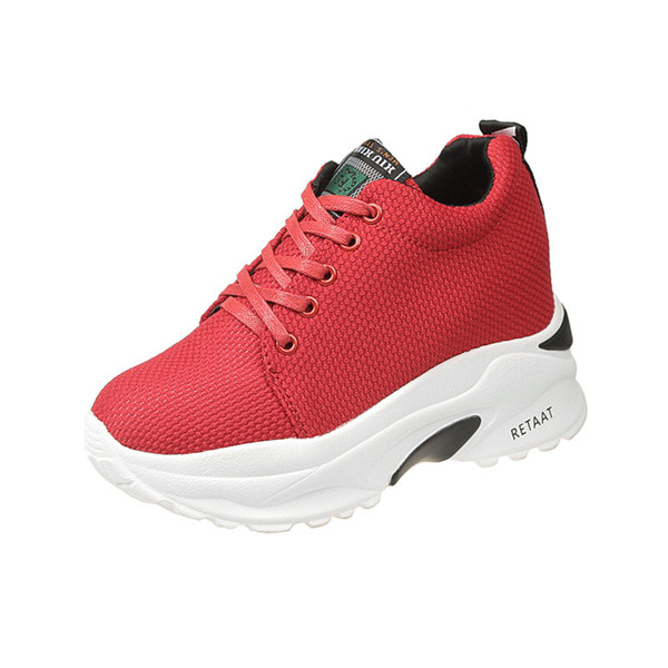 Hot Sale-Popular in INS Women shoes height Increasing Shoes casual sports wedge high heel free shipping with box