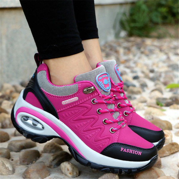 shoes woman Outdoor Casual shoes Leather suede Brand fashion Sneakers woman outdoor non slip air damping tenis feminino casual