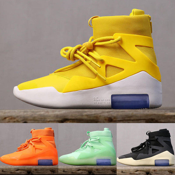 With Box Top Quality Air New Design Fear of God 1 Mens Basketball Shoes FOG Boots Sports Zoom Sneakers Size 40-46