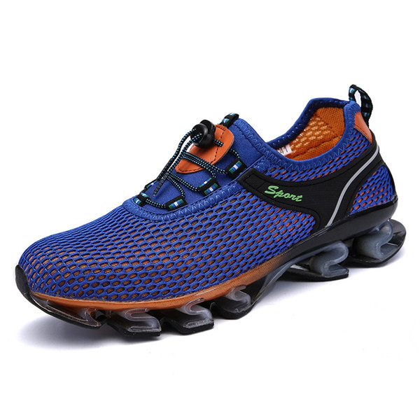 Spring and summer men's sports net shoes outdoor running low net surface hollowed out and breathable jogging shoes big code shoes