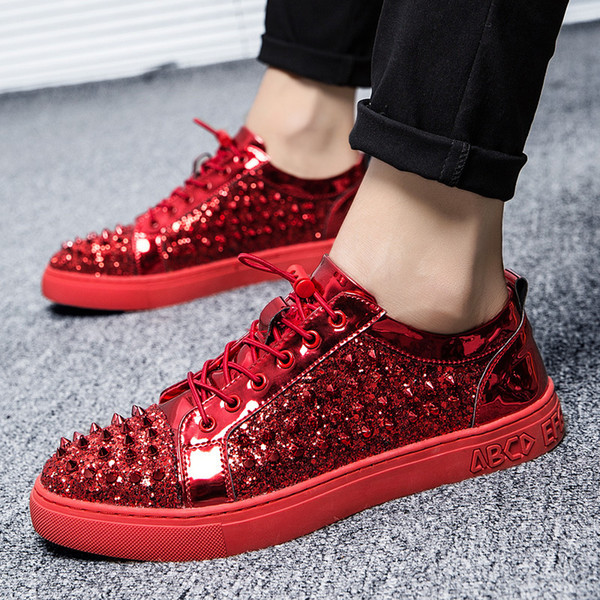 2000 Designer Sneakers low cut Spikes Flats shoes Red Bottom For Men and Women Leather Sneakers Party Designer shoes