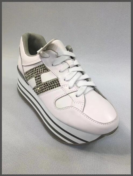 new thick low ladies sneakers fabric leather classic shoes fashion comfortable running shoes black white, 