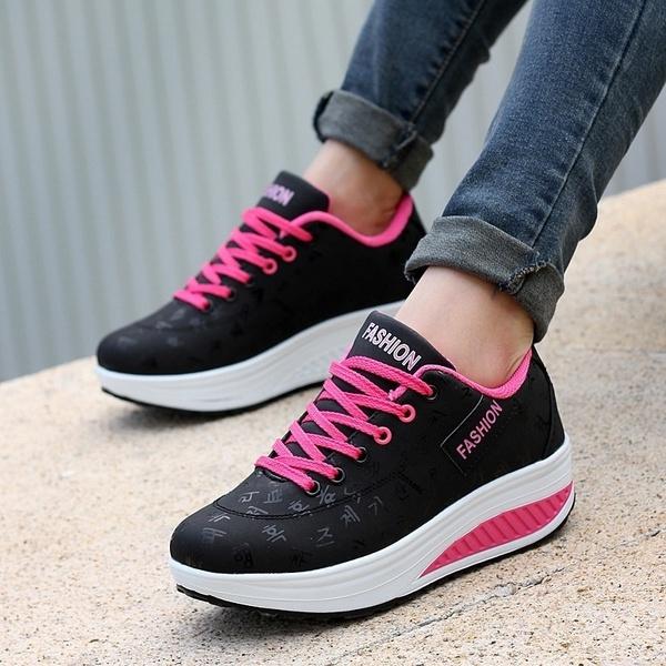 (EUR 35~42) Women Sneakers Leather breathable and Shoes Sport Shoes Shake Fitness