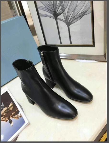 New women's sexy black high heels 100mm and ankle boots brand designer thin high heels autumn short boots women's shoes women's shoes 35-40