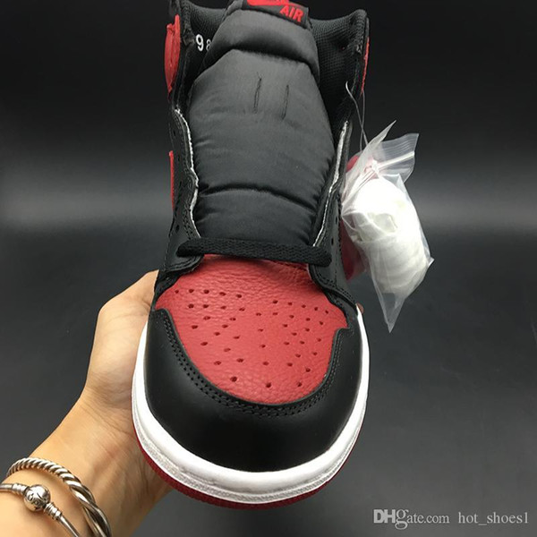 Air 1 High OG Bred 555088-001 1s I Women Men Basketball Sports Shoes Sneakers Good Quality Trainers With Original Box