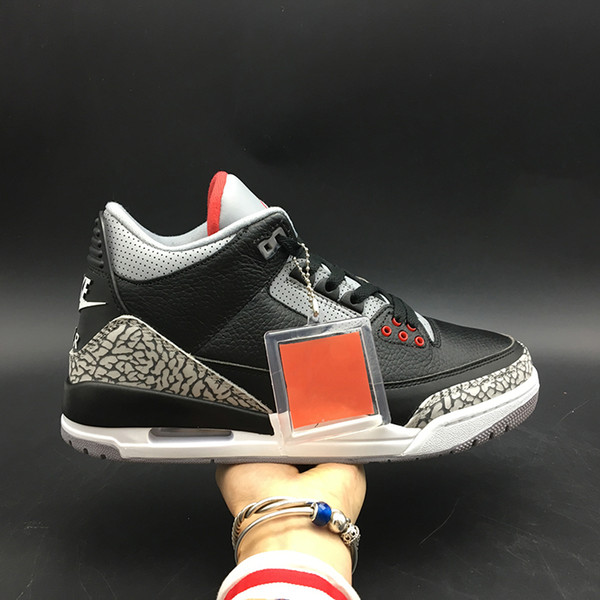 Air 3 OG Black Cement 854262-001 3s III Grey Kicks Women Men Basketball Sports Shoes Sneakers Good Quality Trainers With Original Box