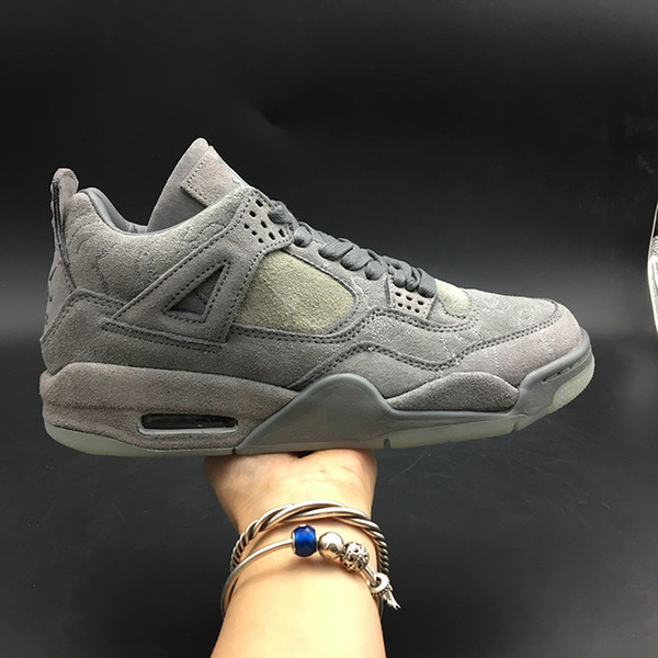 KAWS x Air 4 Cool Grey 930155-003 4s IV Kicks Men Basketball Sports Shoes Sneakers Top Quality Trainers With Original Box