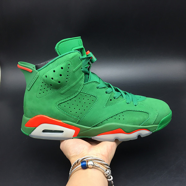 Air 6 Gatorade Like Mike AJ5986-335 Green Suede 6s VI Women Men Basketball Sports Shoes Sneakers Best Quality Trainers With Original Box