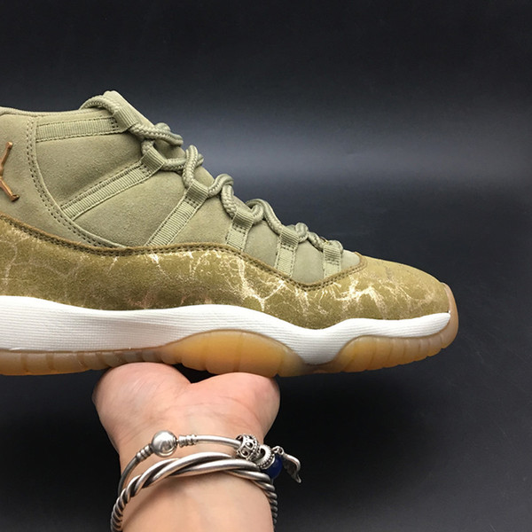 Air 11 Olive Lux Neutral Olive AR0715-200 11s XI Kicks Women Basketball Sports Shoes Sneakers Best Quality Trainers With Original Box US7-13