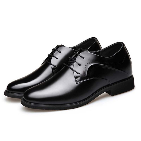 Genuine Leather 6 cm Elevator Casual Dress Shoes Business Office British Style Men Wedding Shoe Height Increasing Shoes