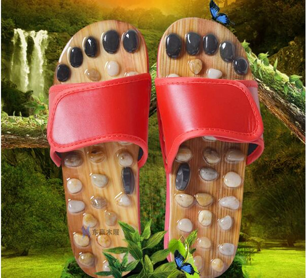 Cobblestone, agate stone, jade foot acupuncture point, health care massage slippers, extended life massage shoes