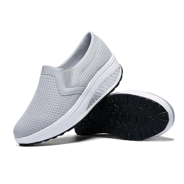 Fitness Shoes Women Sport For Women Swing Wedges Platform Zapatos Mujer Mesh Trainers Tenis Feminino Toning Shoes BN89