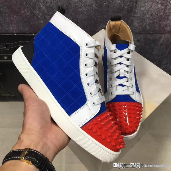 2017 Fashion christians Christian Multicolored New Red Bottoms louboutinss casual platform shoe fashionable shoe