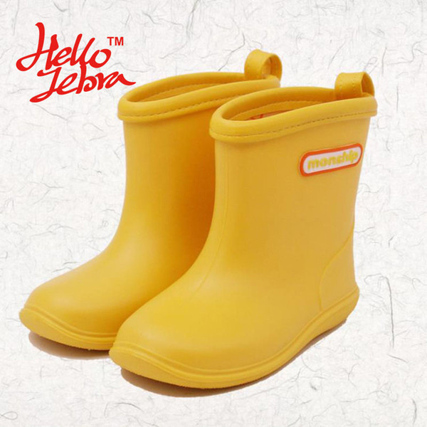 Children Solid Comfort Rain Boots Kids Boys Girls Babies Candy Color Toddle Cute Boots Waterproof 2016 kinderen regenlaarzen Rubber Ashion