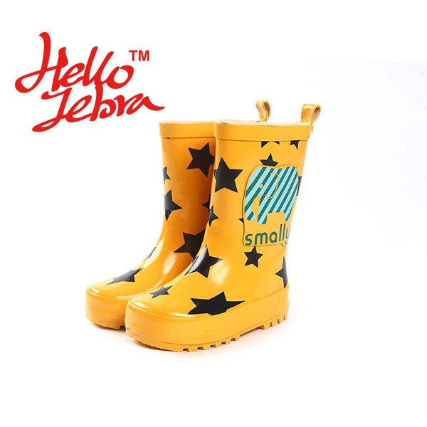 Children Cartoon Rain Boots Kids Boys Girls Babies Toddle Cute Sweet Animal Waterproof Slip Shoes 2016 New kinderen regenlaarzen Stars Anima