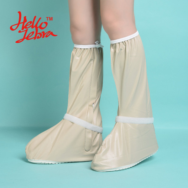 Women Men Rain Shoes Covers Long Solid Mid-Calf Boot Waterproof Casual Non-slip Antifouling Shoe Platform Rain Boots 2016 Design Water Rain