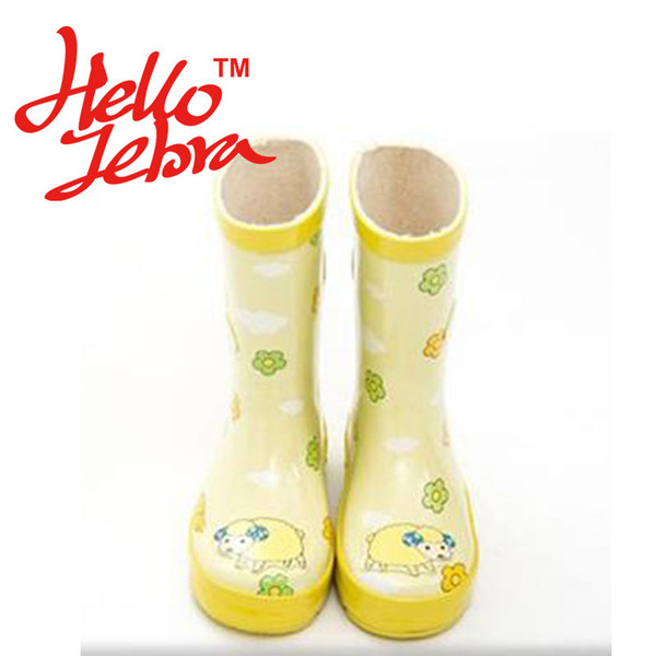 Children Rain Boots Cute Boys Grils Baby Kids Waterproof Cartoon with Snail Sheep Submarine Shoes 2016 New kinderen regenlaarzen Lovely Anim