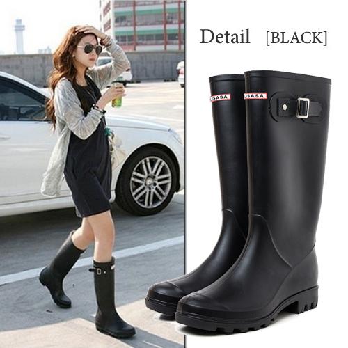 Wedding shoe/New Women Matte RAINBOOTS Fashion Knee-High Rain Boots Waterproof Boots Rainboots Water Shoes Rainshoes Tall 38CM Wedding shoes