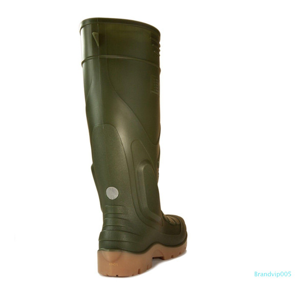 Hot Sale-NEW SAFETY GUMBOOTS RUBBER STEEL TOE GREEN 8-13 WATERPROOF HEAT RESISTANT