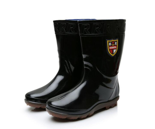 Labor insurance rain boots rain boots water shoes protective anti-skid acid-resistant wear tube camouflage rain boots