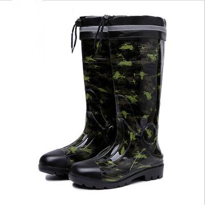 Hot Sale-NEW PVC Rubber Low Heels Non-slip Boots Mid-calf Male Water Rainboots Shoes Waterproof Work Water Shoes Boots Zapatos